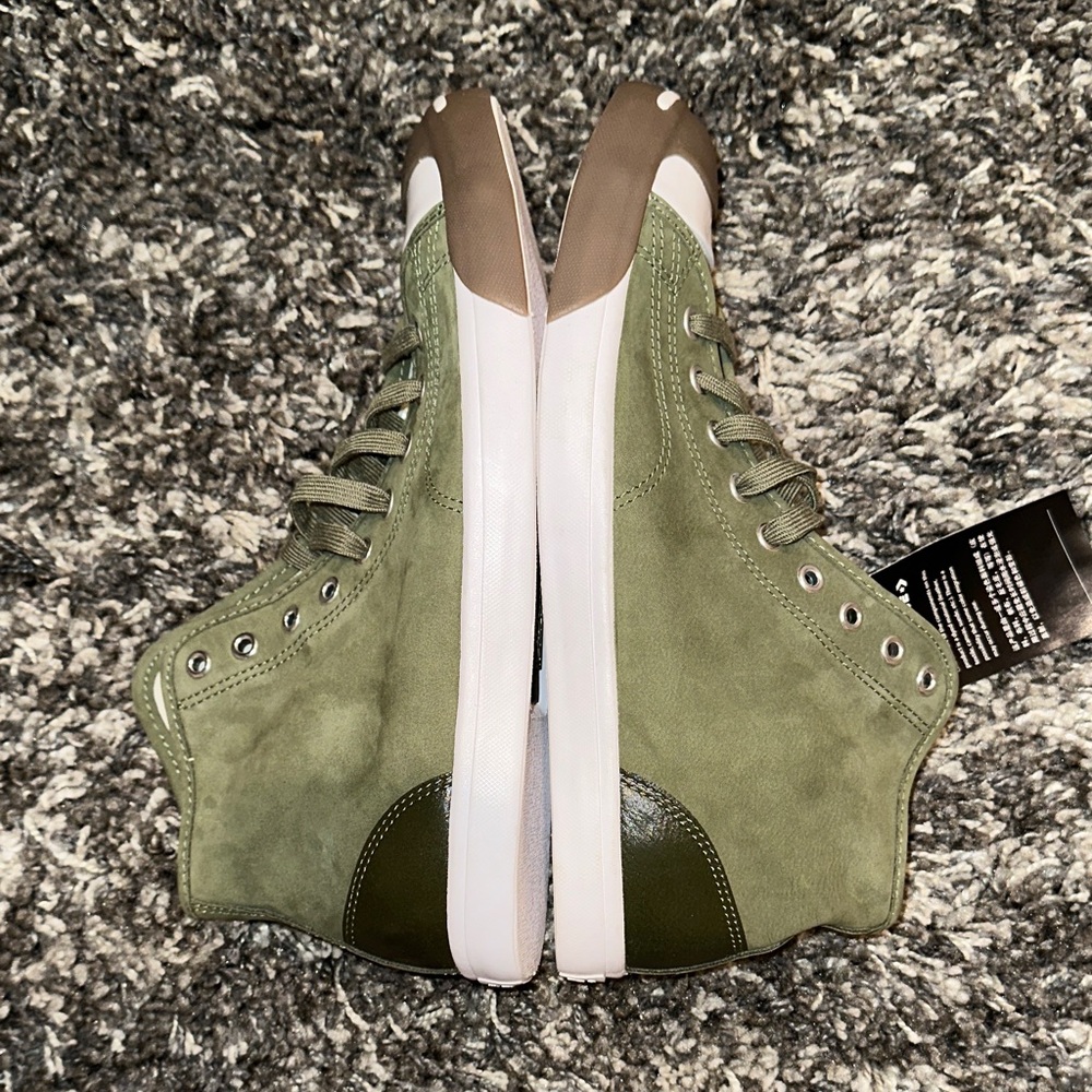 New Converse Jack Purcell Mid in Olive Green / Army Green Gum - Picture 9 of 14